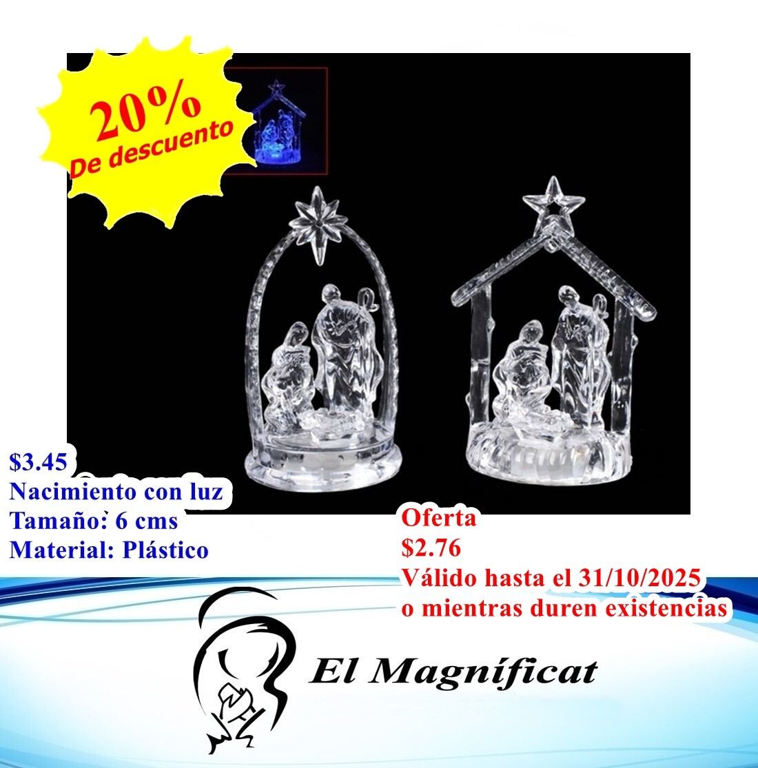 NACIMIENTO CON LUZ LED 6 CMS