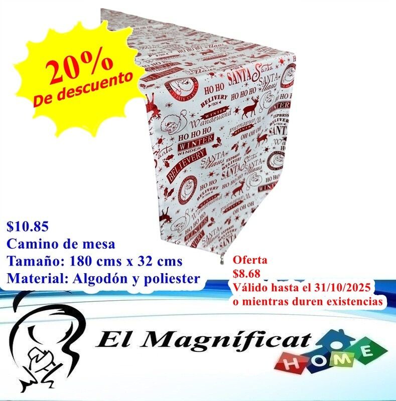 CAMINO DE MESA 180 CMS X 32 CMS