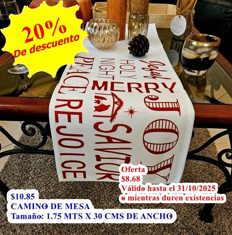 CAMINO DE MESA 1.75 MTS X 30 CMS DE ANCHO CDX