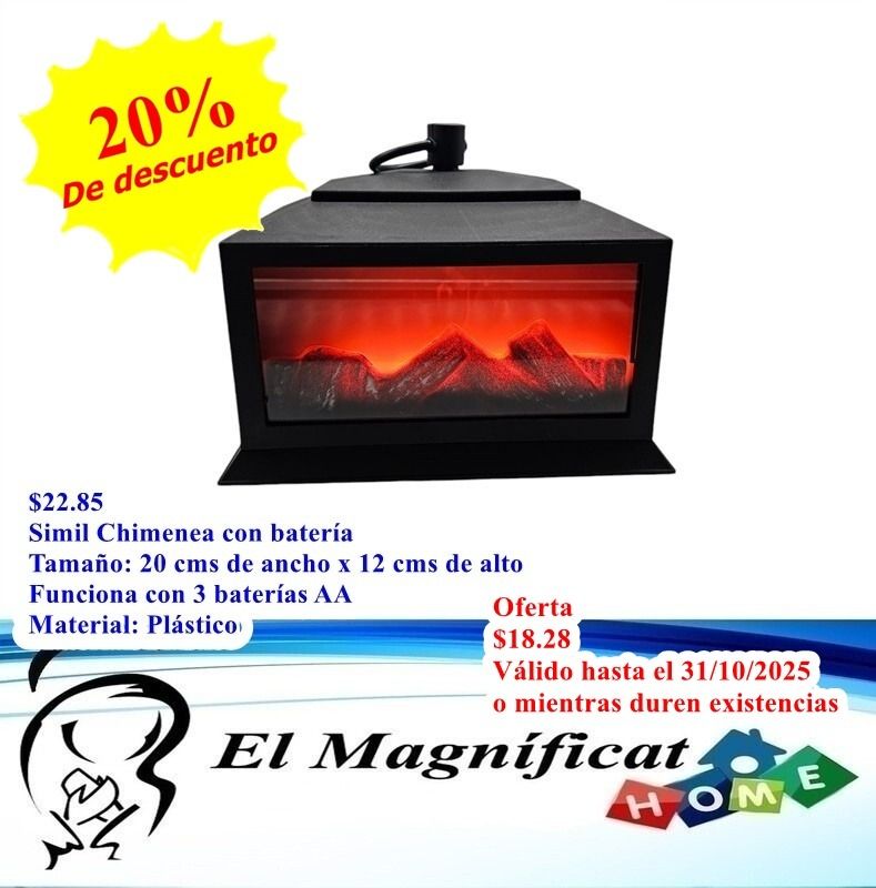 CHIMENEA ARTIFICIAL CON BATERIAS