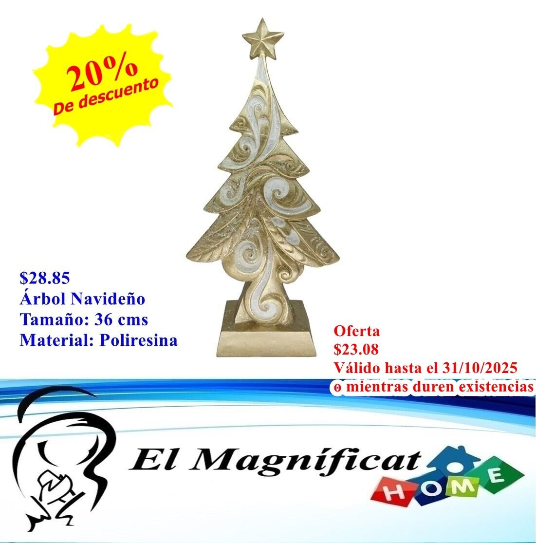 ARBOL NAVIDEÑO 36 CMS