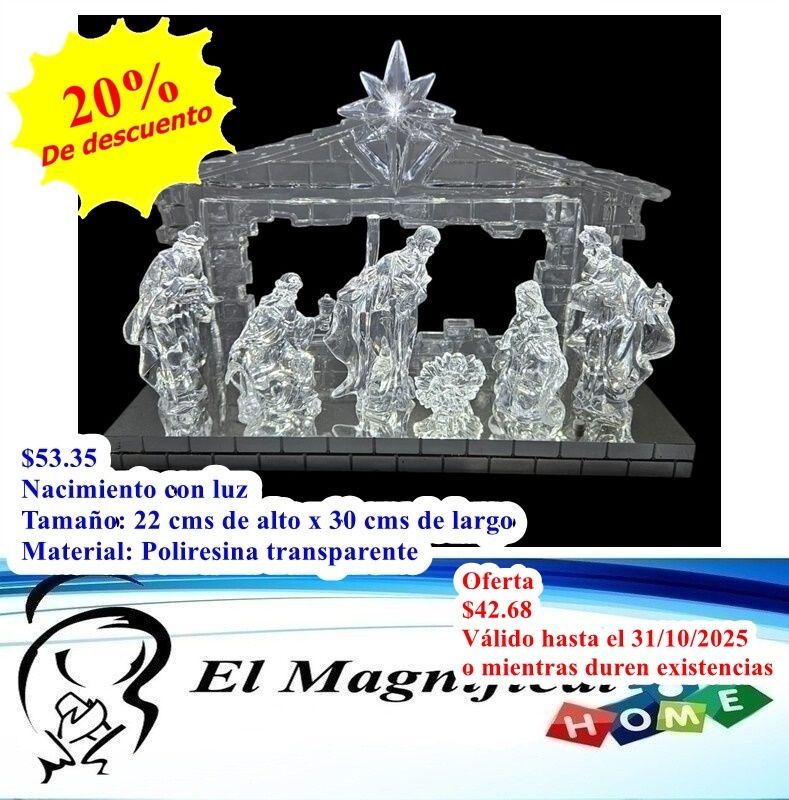 NACIMIENTO PLASTICO CON LUZ Y MUSICA