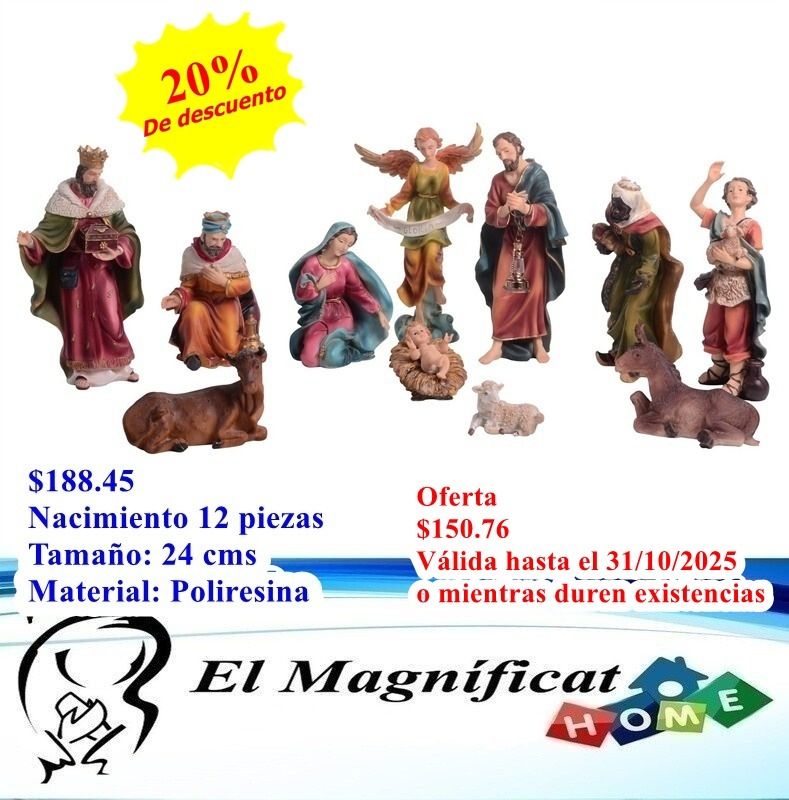 NACIMIENTO 12 PIEZAS 24 CMS