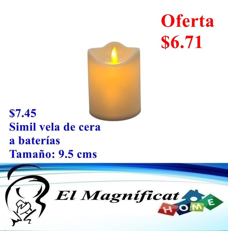 SIMIL VELA CERA A BATERIAS 9.5 CMS
