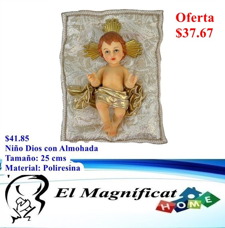NIÑO DIOS CON ALMOHADA 25 CMS