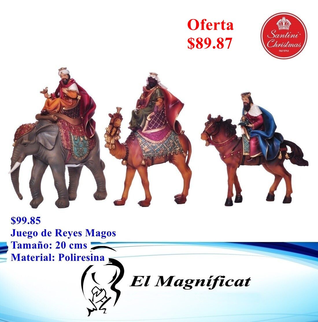 JUEGO DE REYES MAGOS 20 CMS