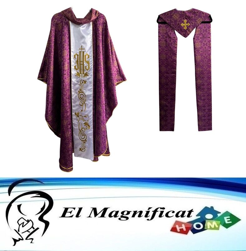 CASULLA MORADA CON ESTOLA