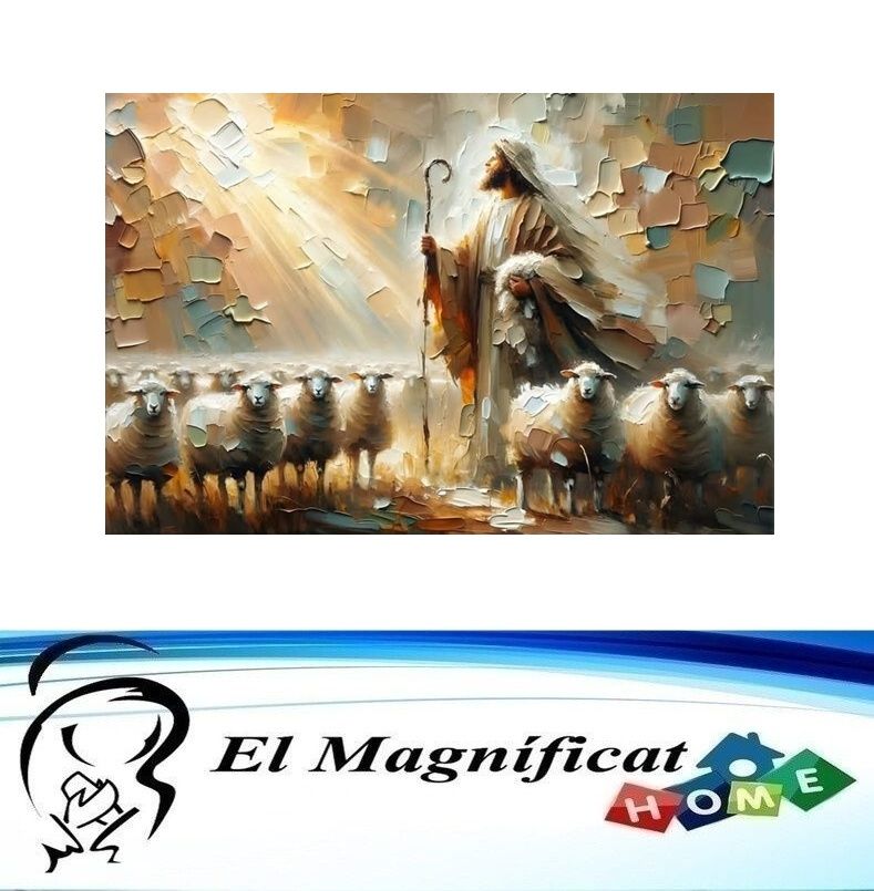 CUADRO BUEN PASTOR TIPO CANVA 30 CMS X 50 CMS