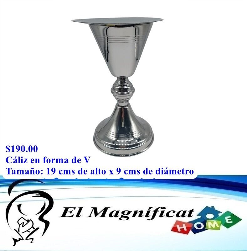CALIZ PLATEADO COPA EN V