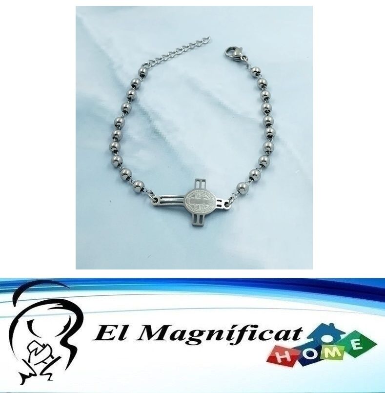 PULSERA DE ACERO CON CRUZ