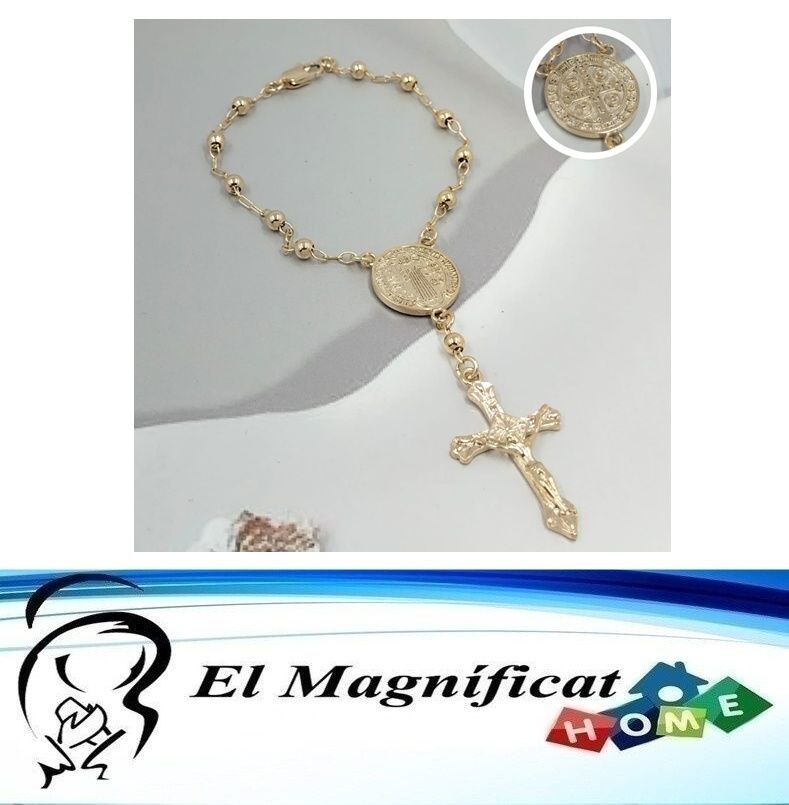 DECENARIO ENCHAPADO MEDALLA DE SAN BENITO