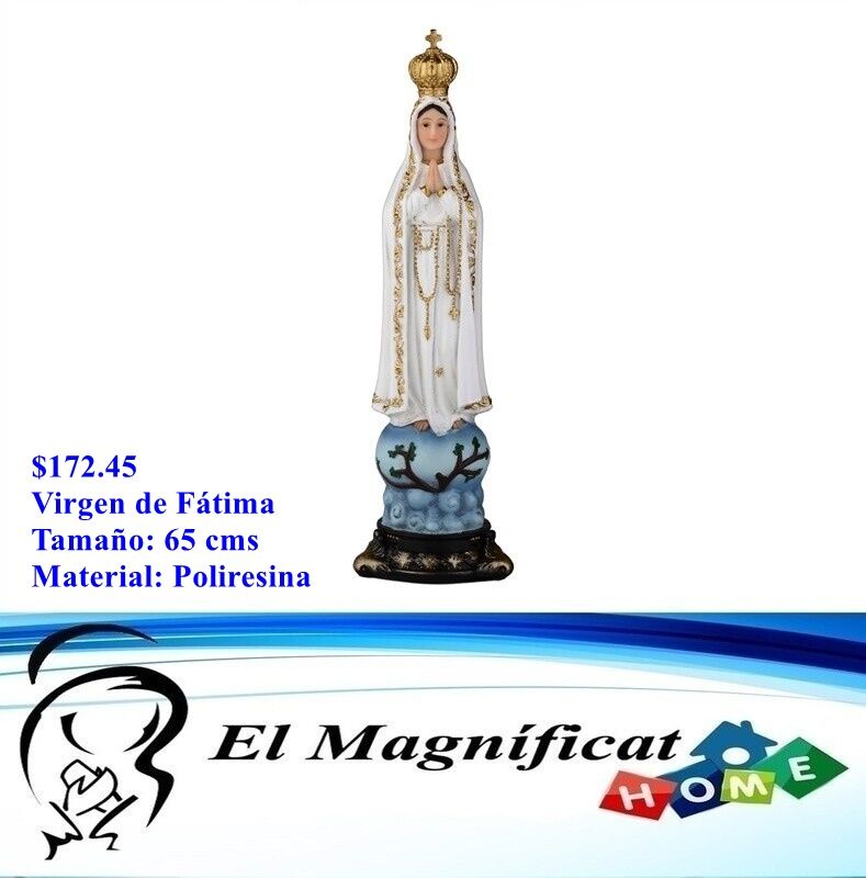 VIRGEN DE FATIMA SIN PASTORES 65 CMS