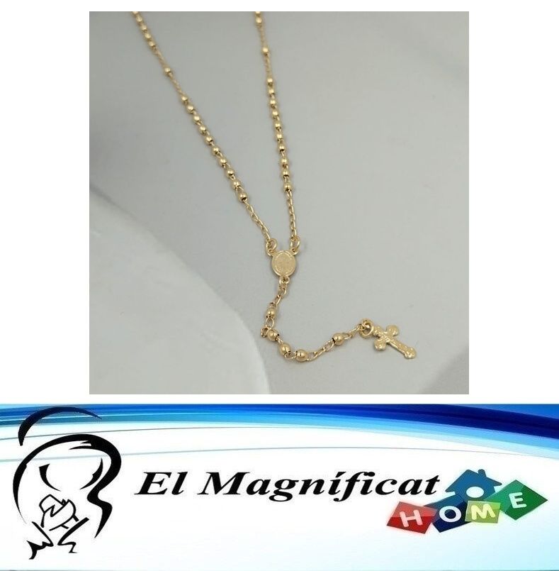 ROSARIO ENCHAPADO EN ORO 27 CMS