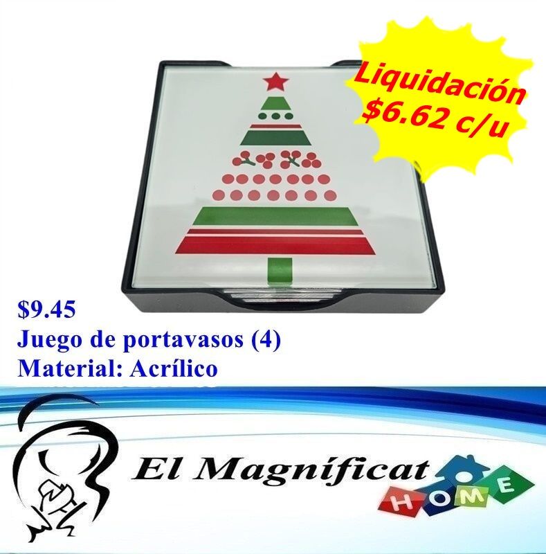 JUEGO DE PORTAVASOS 4 PIEZAS