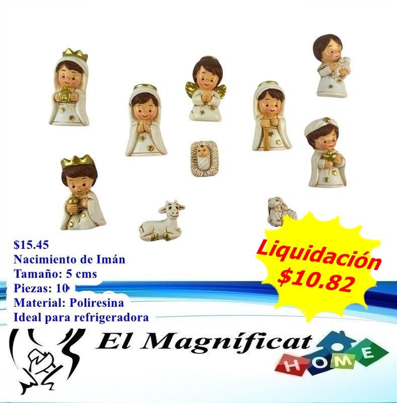 NACIMIENTO MAGNÉTICO (CON IMAN) 10 PIEZAS