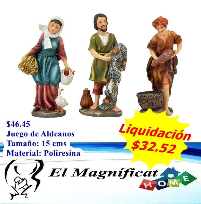 JUEGO DE ALDEANOS 15 CMS
