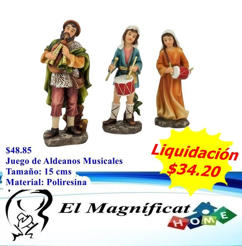 JUEGO DE ALDEANOS MUSICALES 15 CMS