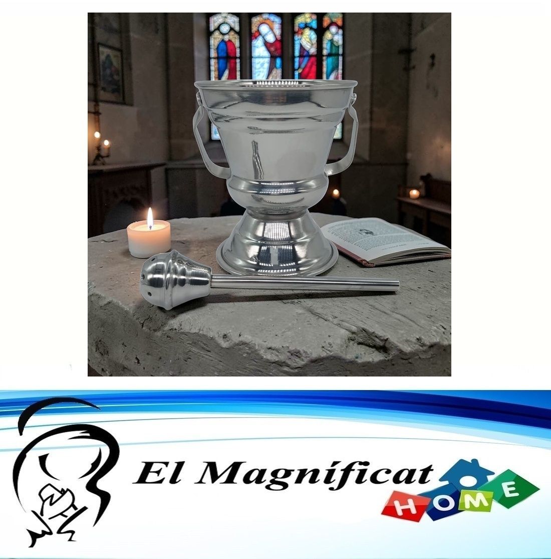 CALDERETA CON HISOPO EN ACERO