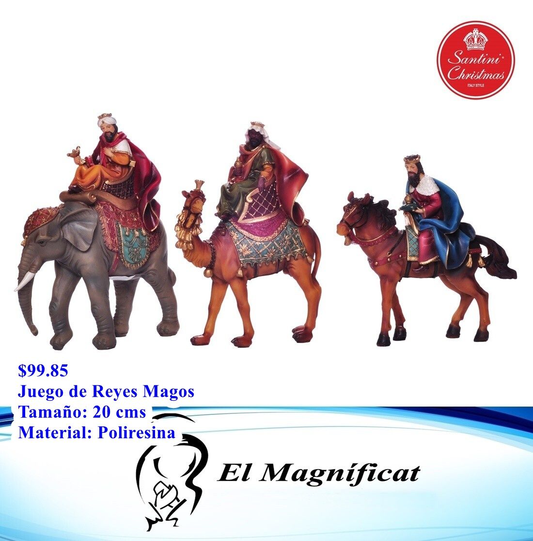 JUEGO DE REYES MAGOS 20 CMS