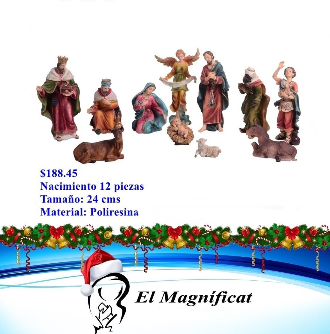 NACIMIENTO 12 PIEZAS 24 CMS