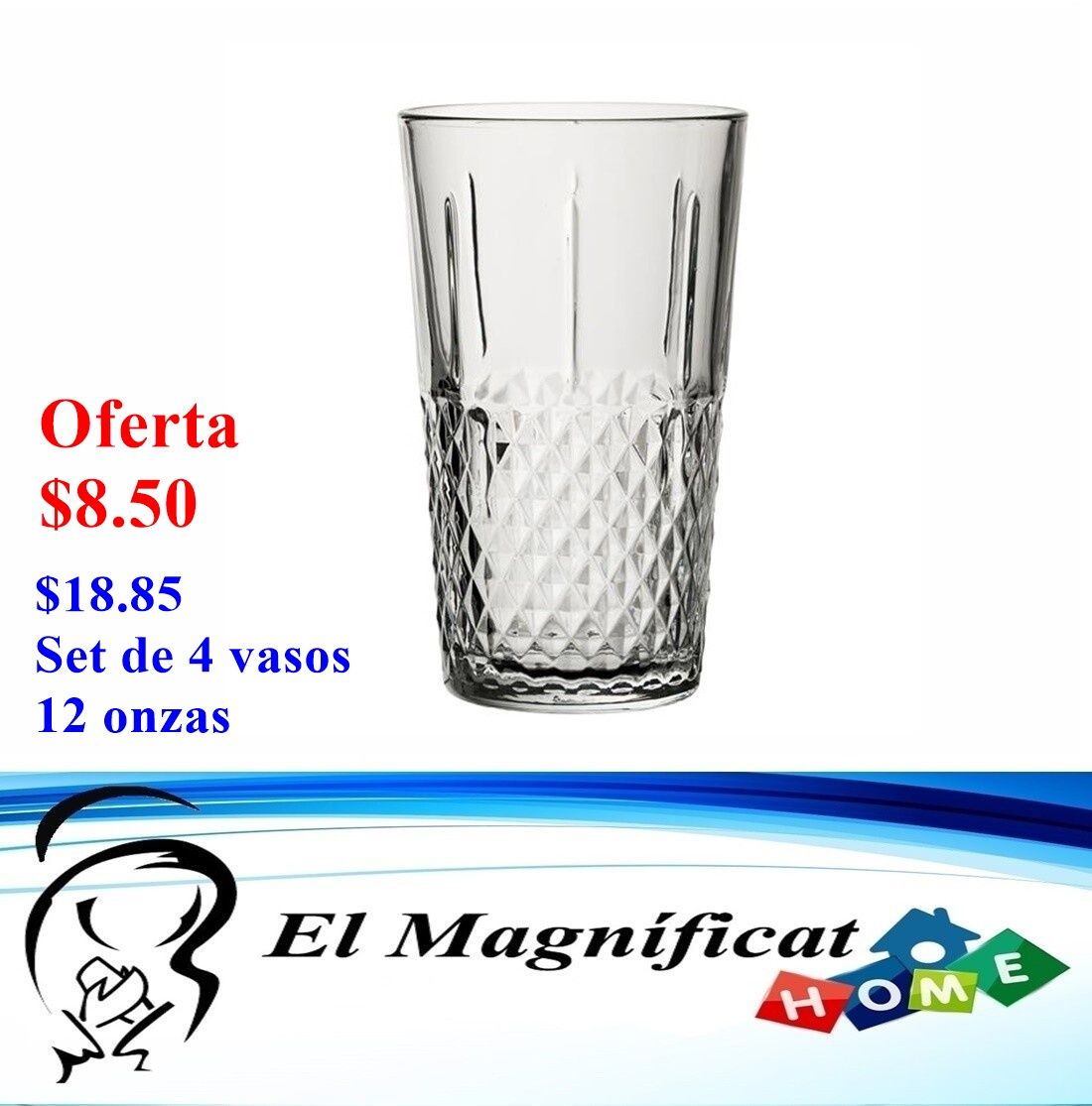JUEGO DE 4 VASOS LONG HIGHNESS 12 OZ