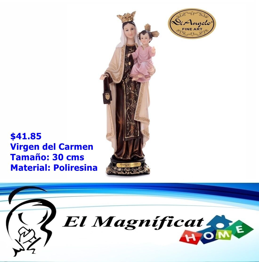 VIRGEN DEL CARMEN 30 CMS