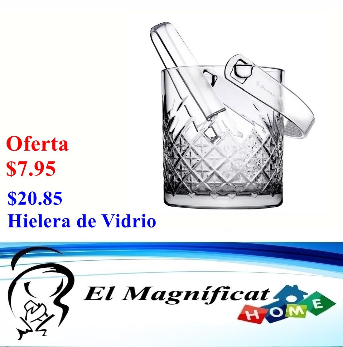 HIELERA EN VIDRIO