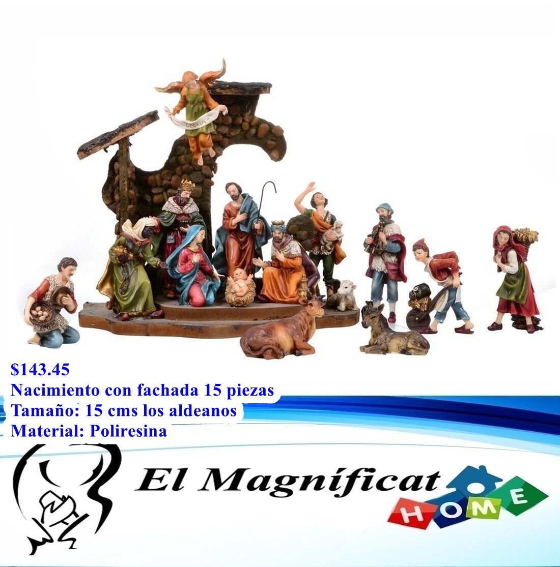 NACIMIENTO 15 PIEZAS 15 CMS