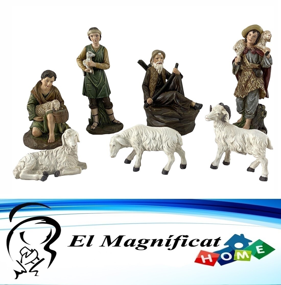 JUEGO DE ALDEANOS 7 PIEZAS 20 CMS