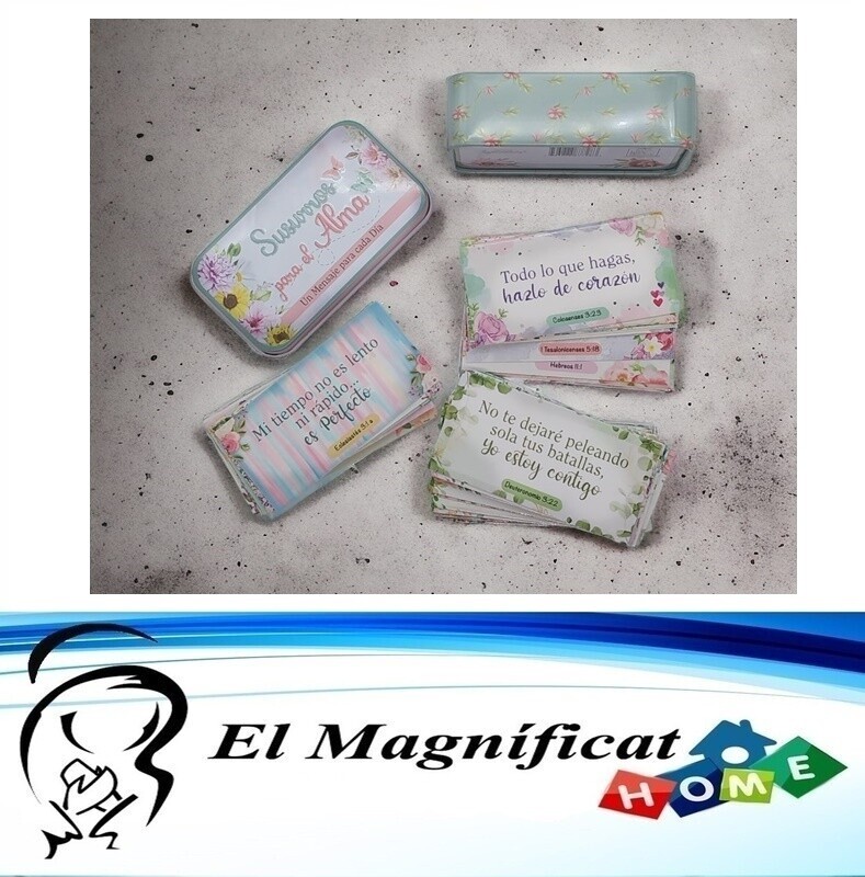 CAJA CON 50 TARJETITAS (SUSURROS PARA EL ALMA)