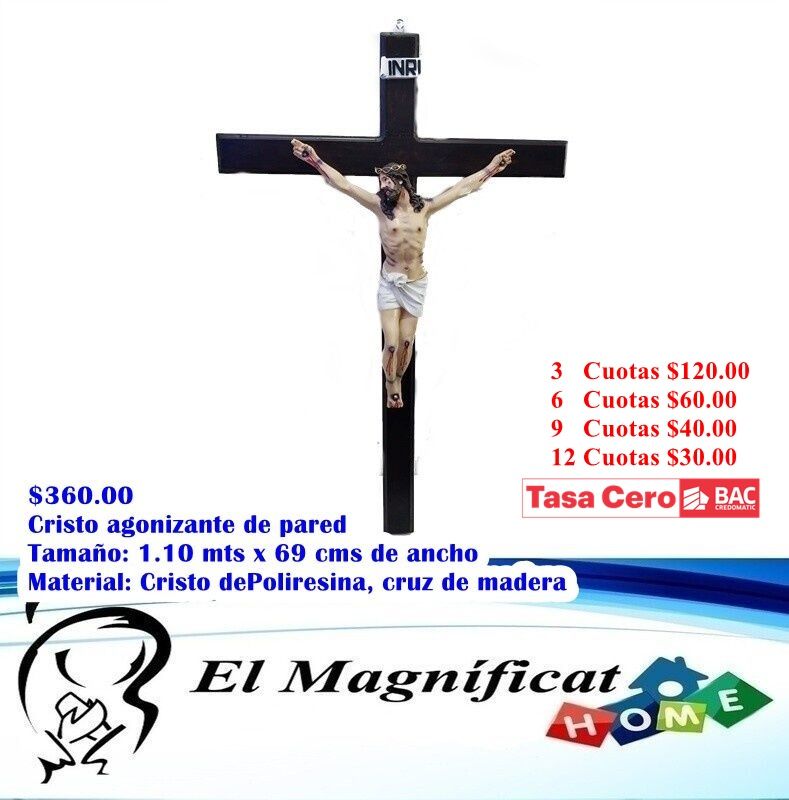 CRISTO AGONIZANTE MEDIANO 1.10 MTS X 69 CMS