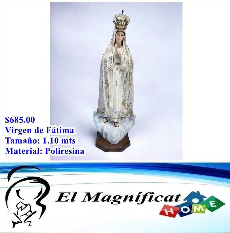 VIRGEN DE FATIMA  CORONA METÁLICA  (1.10 MTS)