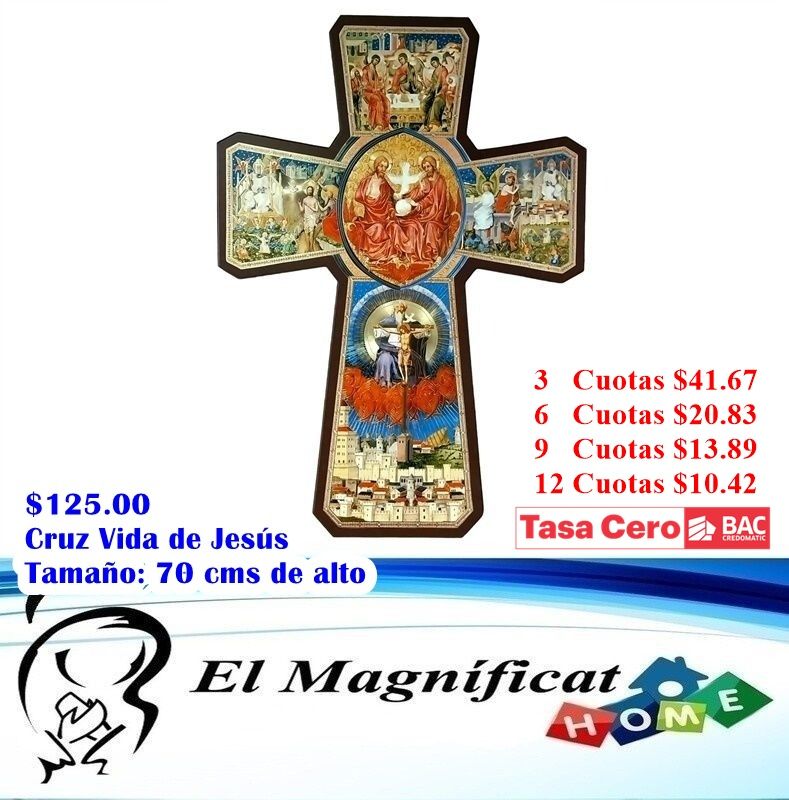 CRUZ EN MADERA COMPRIMIDA SANTISIMA TRINIDAD 70 CMS