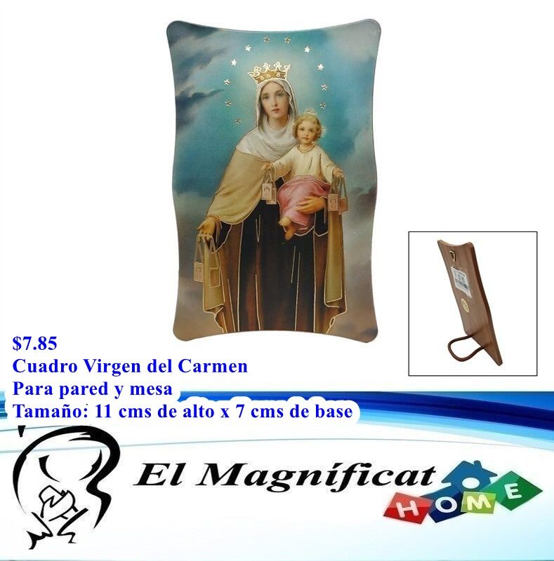 CUADRO VIRGEN DEL CARMEN 11 cms x 7 cms
