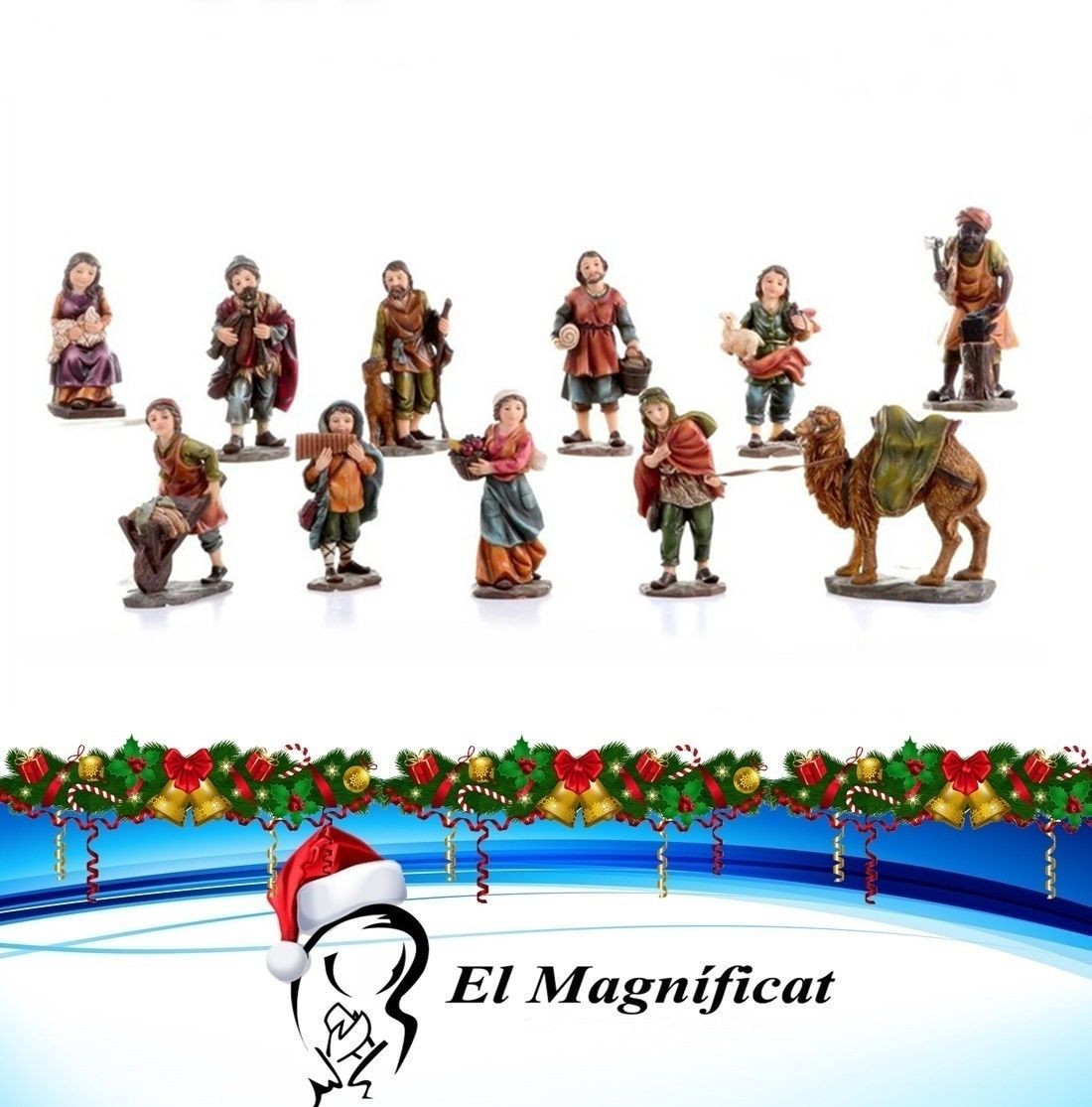 JUEGO DE ALDEANOS 11 PIEZAS 11.5 CMS