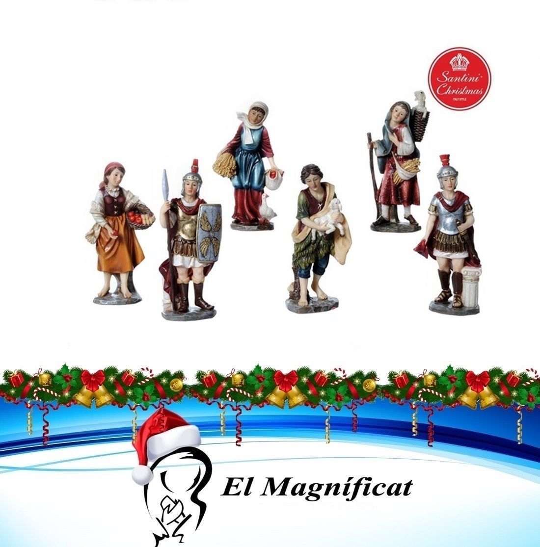 JUEGO DE ALDEANOS 6 PIEZAS 16 CMS