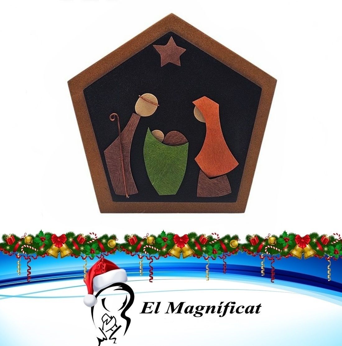 NACIMIENTO DE MESA EN MADERA Y MORRO 14 CMS