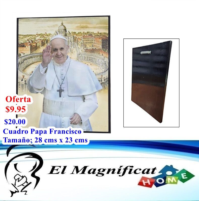 CUADRO DEL PAPA FRANCISCO (28 CMS X 23 CMS)