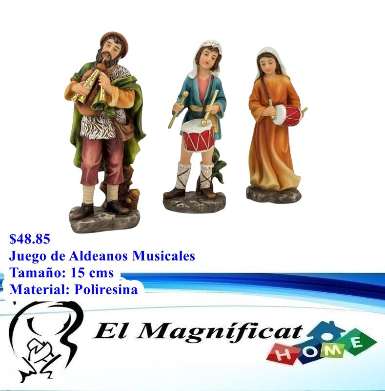JUEGO DE ALDEANOS MUSICALES 15 CMS