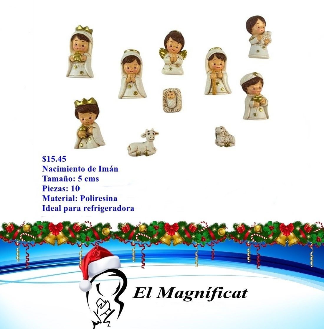 NACIMIENTO MAGNÉTICO (CON IMAN) 10 PIEZAS