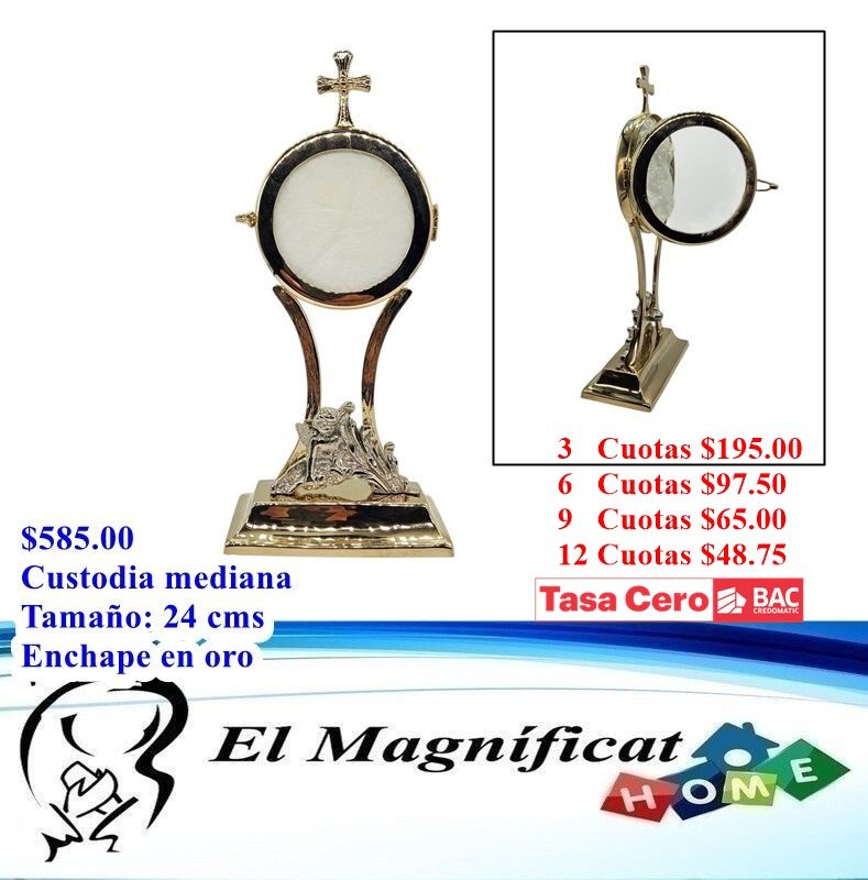 CUSTODIA ENCHAPADA EN ORO 24 CMS