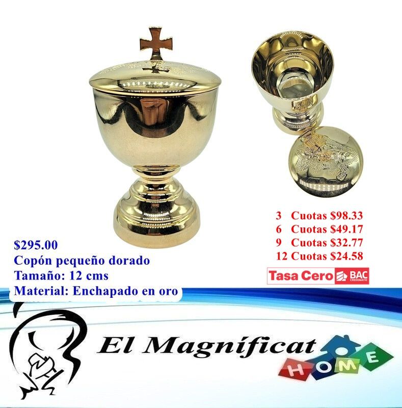 COPON PEQUEÑO ENCHAPADO EN ORO 12 CMS