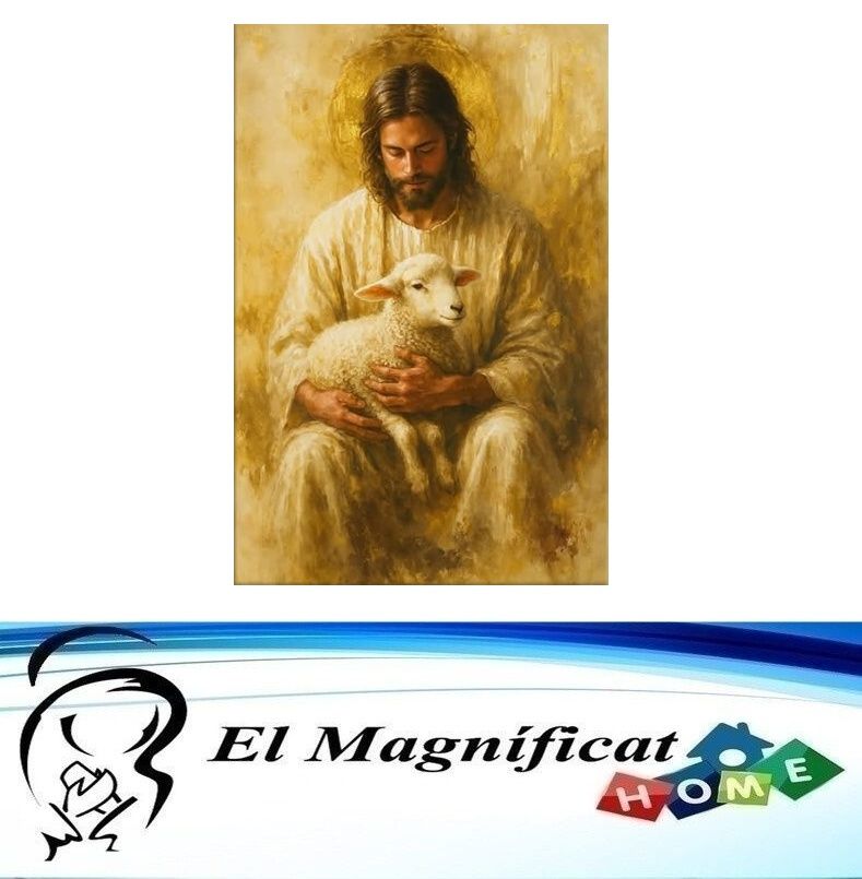 CUADRO BUEN PASTOR TIPO CANVA 50 CMS X 30 CMS