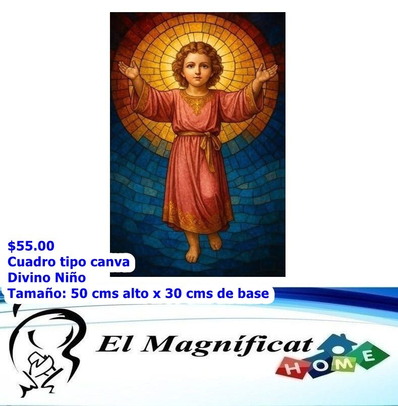 CUADRO DIVINO NIÑO TIPO CANVA 50 CMS X 30 CMS