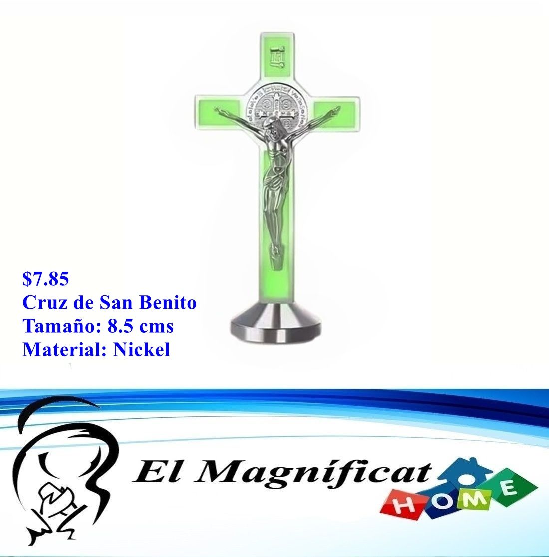 CRUZ DE SAN BENITO FLUORECENTE 8.5 CMS