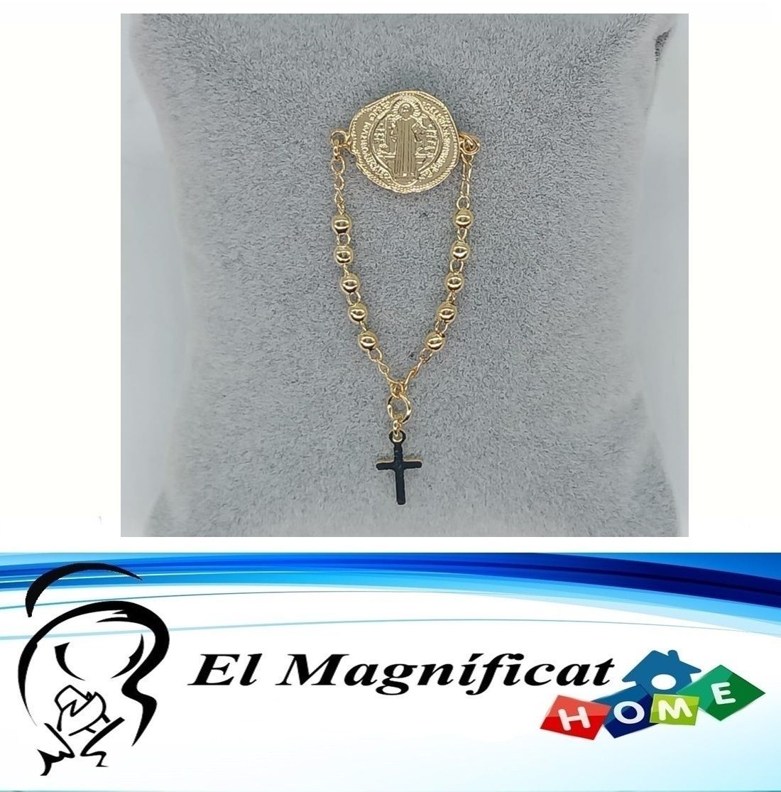 PIN DECENARIO ENCHAPADO MEDALLA DE SAN BENITO