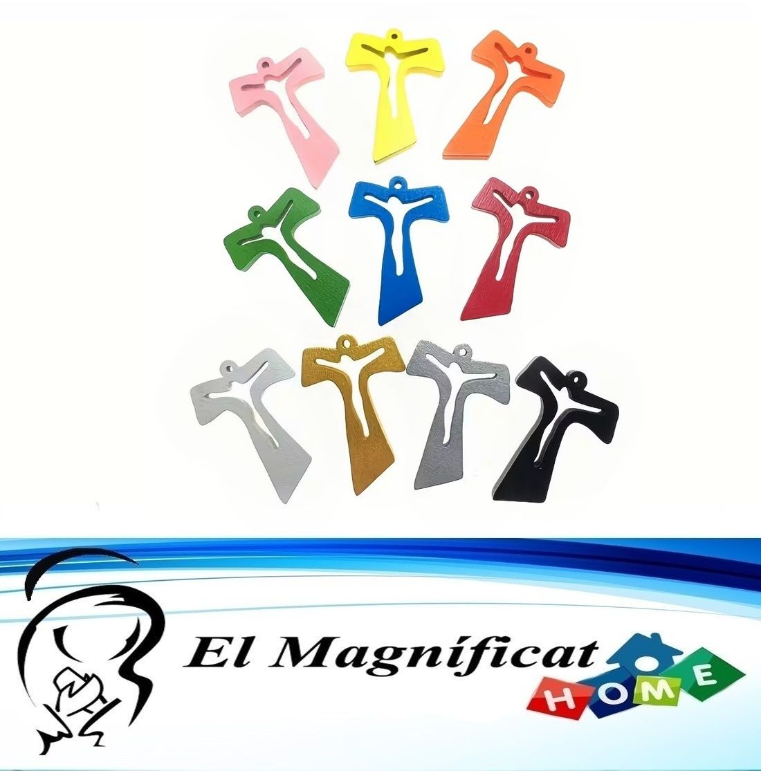 CRUZ TAO MADERA VARIEDAD DE COLORES 4CMS