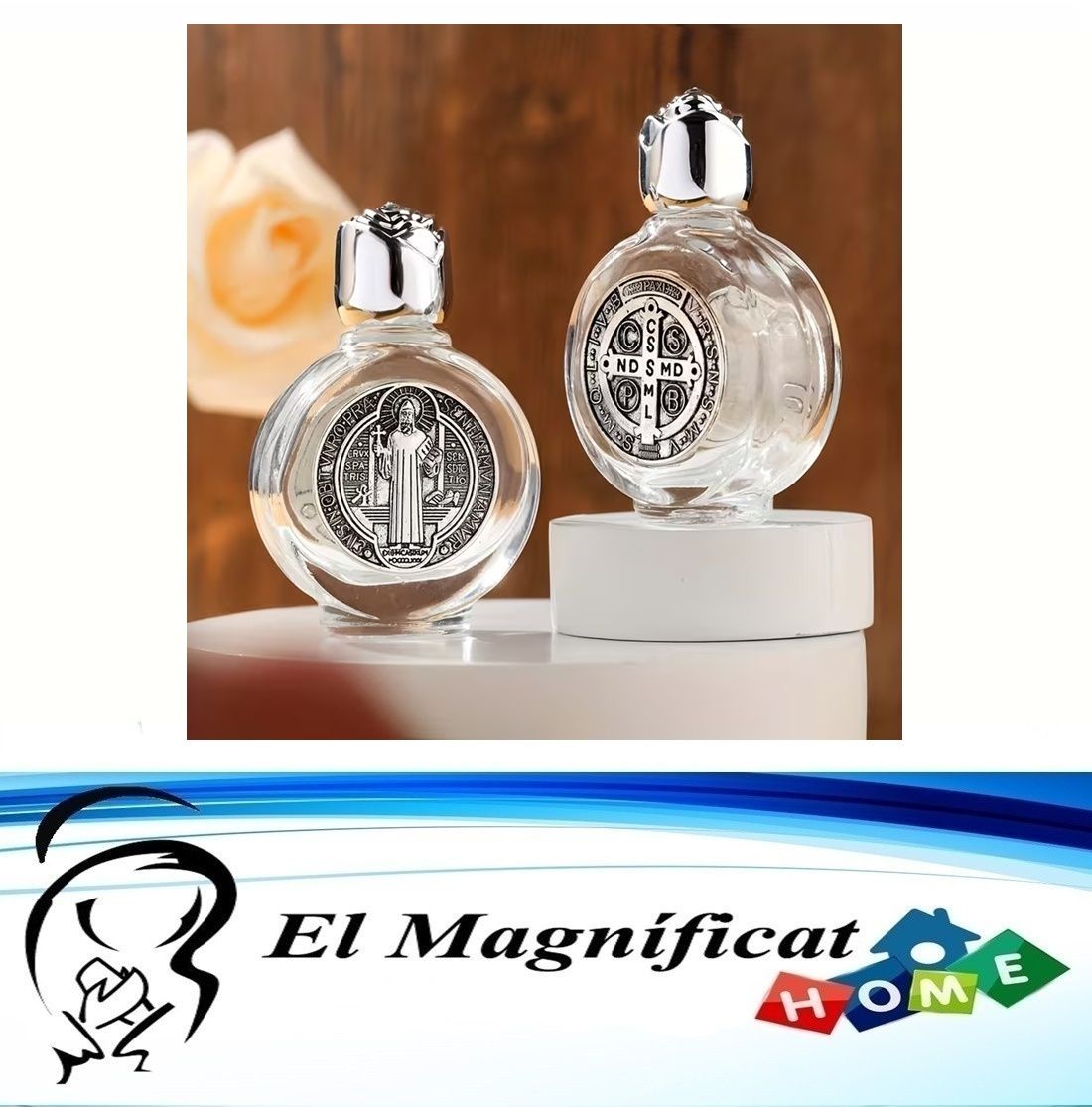 BOTELLITA DE AGUA BENDITA MEDALLA DE SAN BENITO