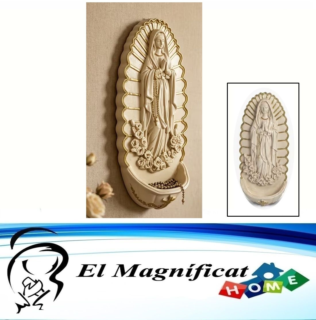 BENDITERA VIRGEN DE LOURDES 19 CMS
