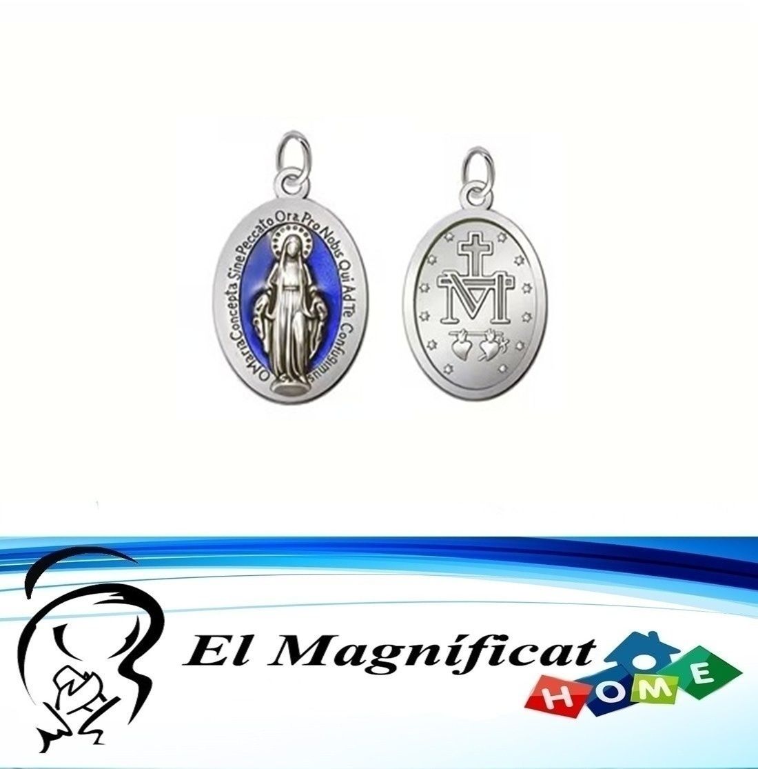 DIJE MEDALLA MILAGROSA PLATEADO